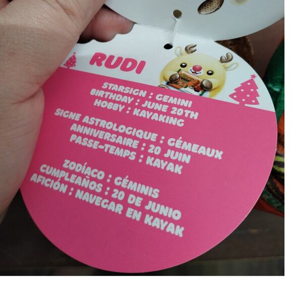 NWT Snackles Christmas Rudi Reindeer Reeses Peanut Butter 14 Inch Plush by ZURU - Picture 7 of 8